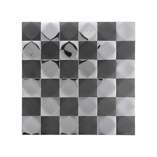 تایل نقره ای - مشکی شطرنجی (5*5)